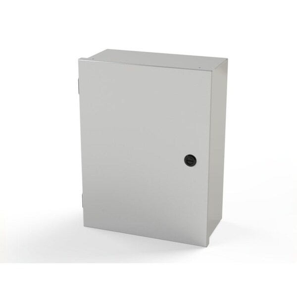 1/4 Turn Latch Electrical Enclosures, 16 in H, 6 in D, 12 in W, NEMA 1, Carbon Steel